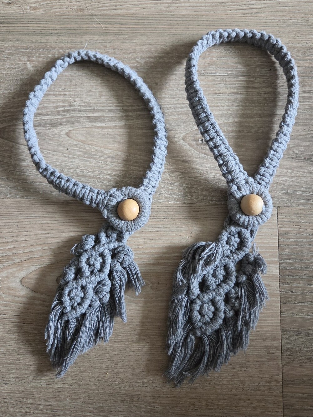 🤍 Handmade Macramé Curtain Tiebacks